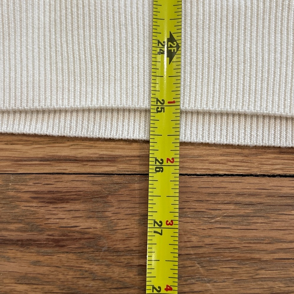 Suitsupply Sweater Mens Large Cream Merino Wool Lightweight Casual Workwear - Picture 9 of 9